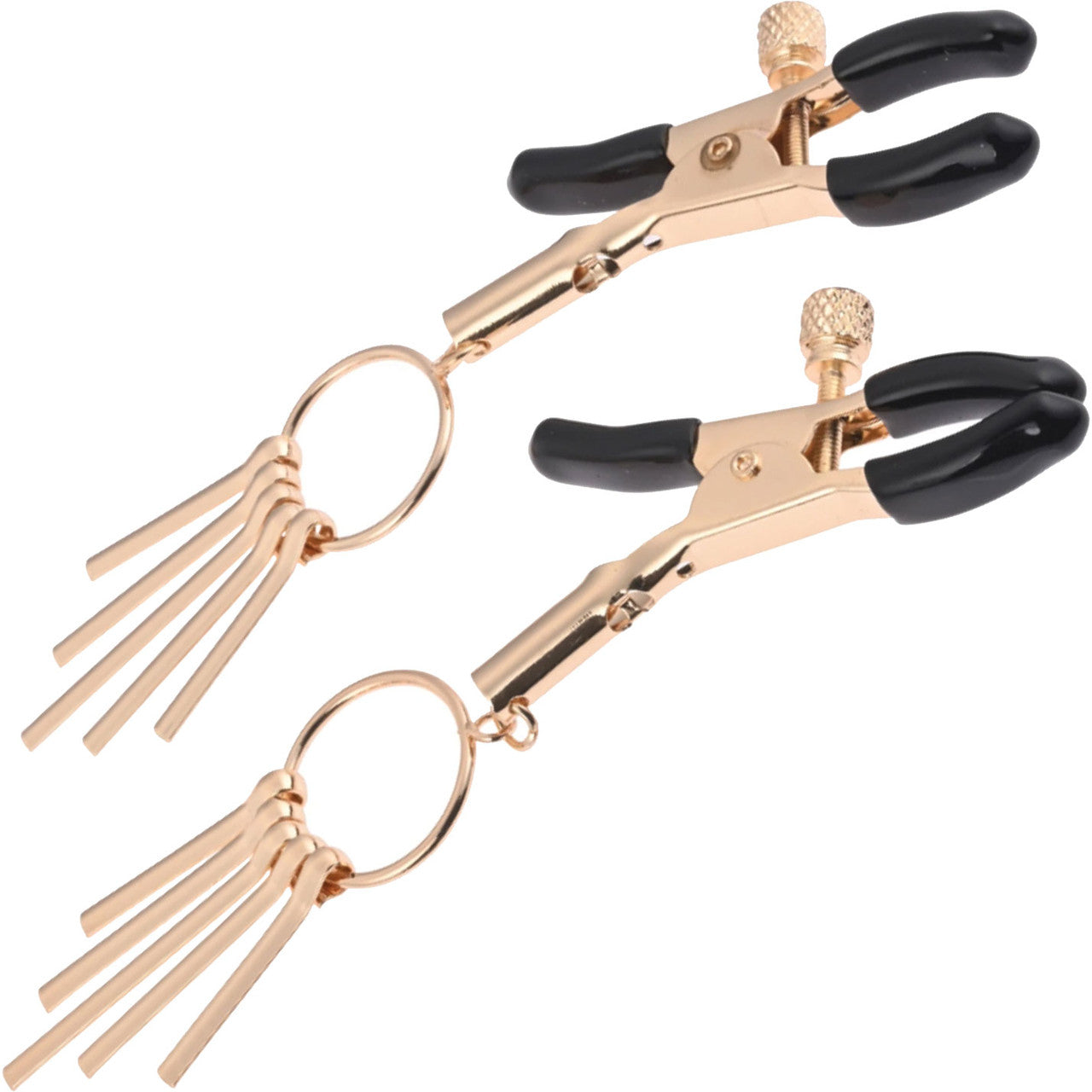 Sex & Mischief Verge Nipple Clamps By Sportsheets - Gold & Black