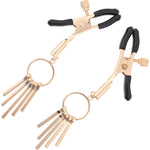 Sex & Mischief Verge Nipple Clamps By Sportsheets - Gold & Black