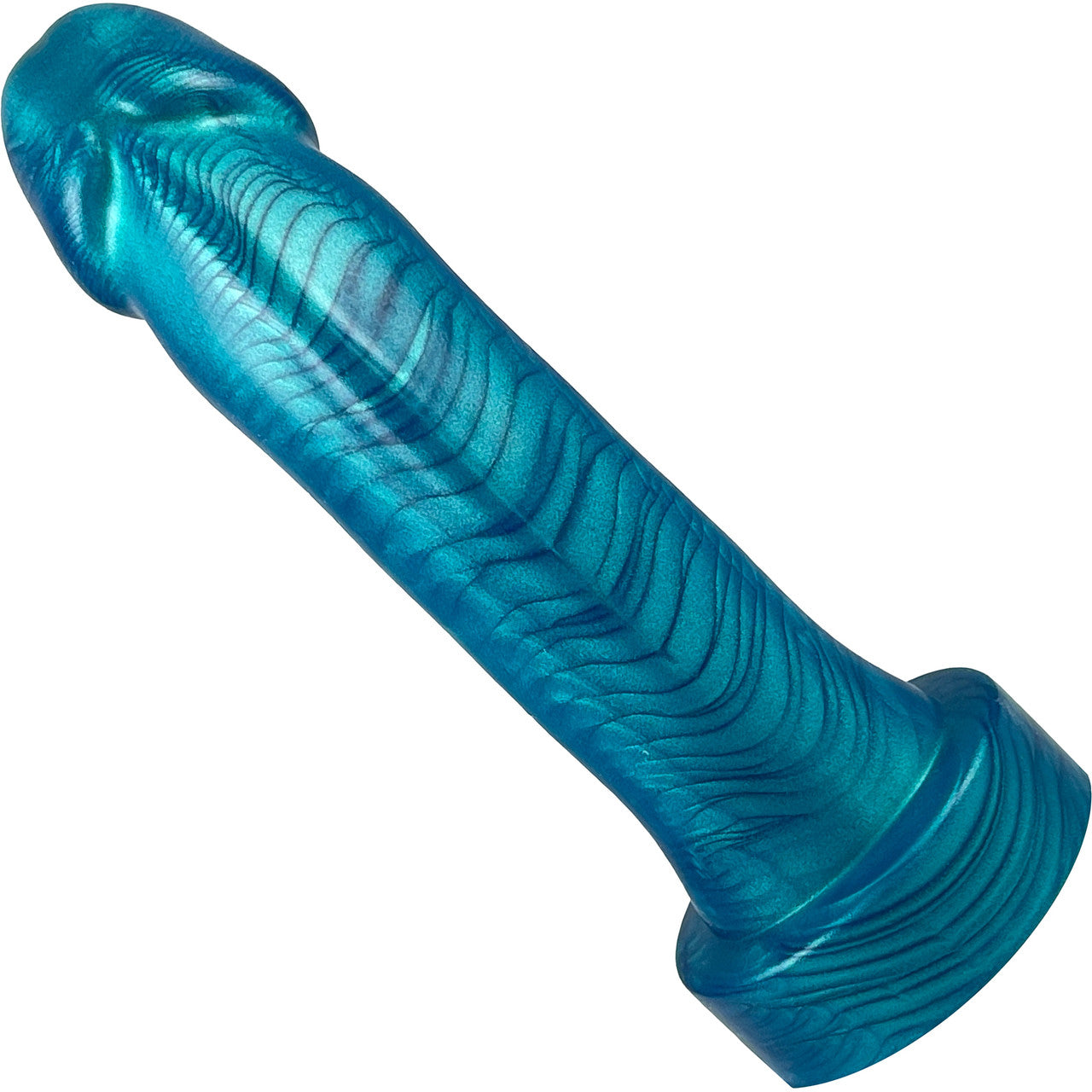 The Essential 6" Silicone Dildo Model B By Uberrime - Mermaid Blue