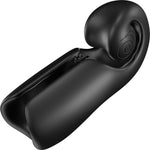 SVibe Snail EVO Silicone Penis Masturbator With Synchronized Head & Shaft Vibrations - Black