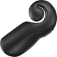 SVibe Snail EVO Silicone Penis Masturbator With Synchronized Head & Shaft Vibrations - Black