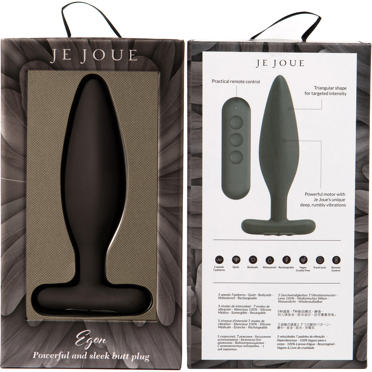 Je Joue Egon Rechargeable Waterproof Silicone Vibrating Butt Plug With Remote