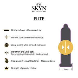 Lifestyles SKYN Elite Non Latex Lubricated Condoms 3 Pack