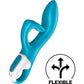 Satisfyer Embrace Me Silicone Rechargeable Waterproof Dual Stimulation Vibrator - Turquoise