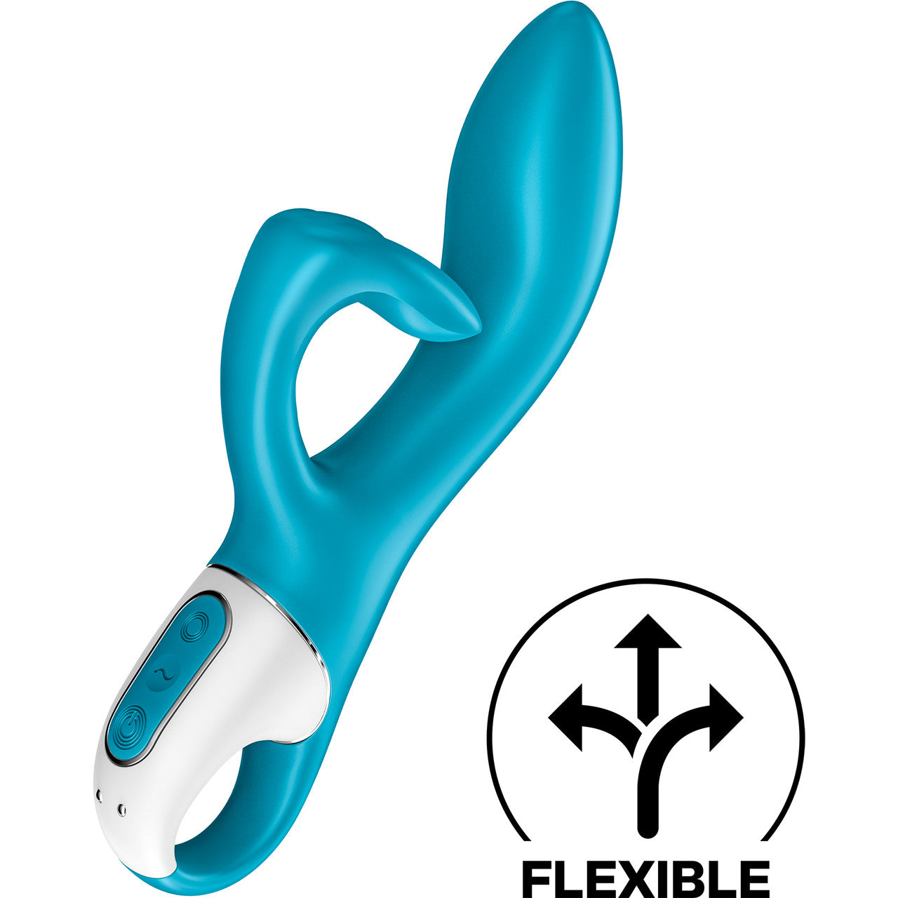 Satisfyer Embrace Me Silicone Rechargeable Waterproof Dual Stimulation Vibrator - Turquoise