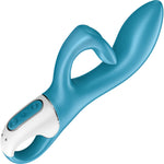 Satisfyer Embrace Me Silicone Rechargeable Waterproof Dual Stimulation Vibrator - Turquoise