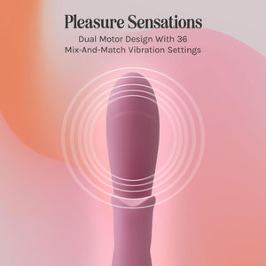VUSH Essentials Dual Rabbit Silicone Waterproof Vibrator - Pleasure Sensations