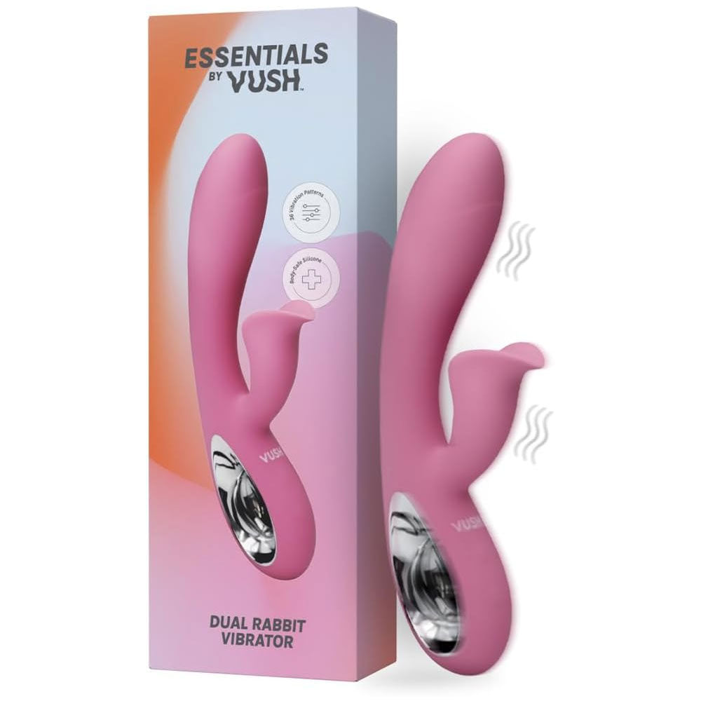 VUSH Essentials Dual Rabbit Silicone Waterproof Vibrator