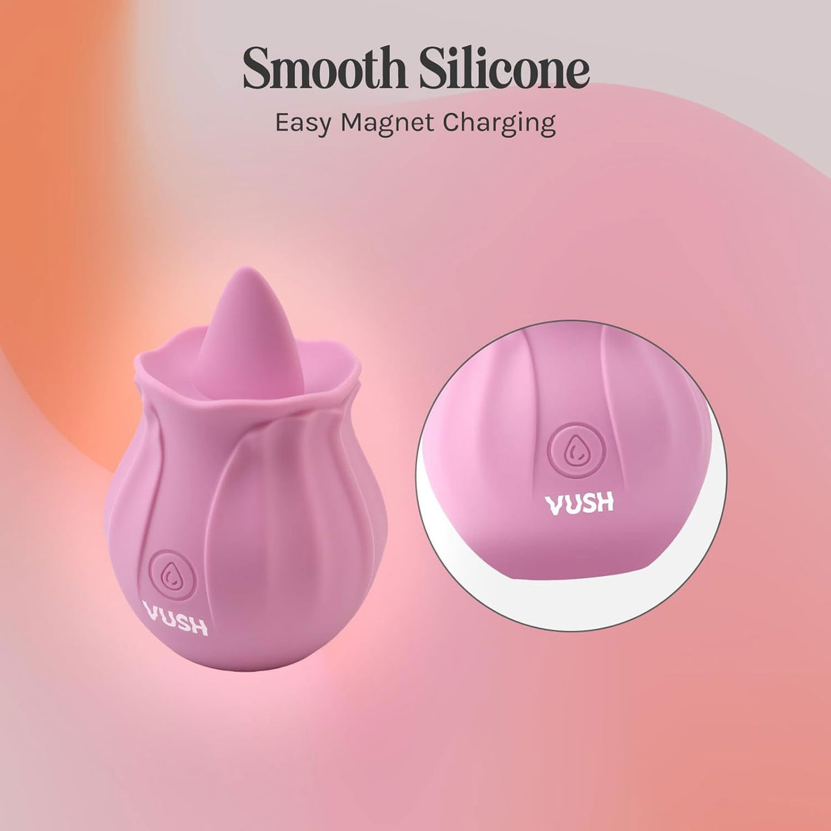 VUSH Essentials Flicking Silicone Waterproof Vibrator