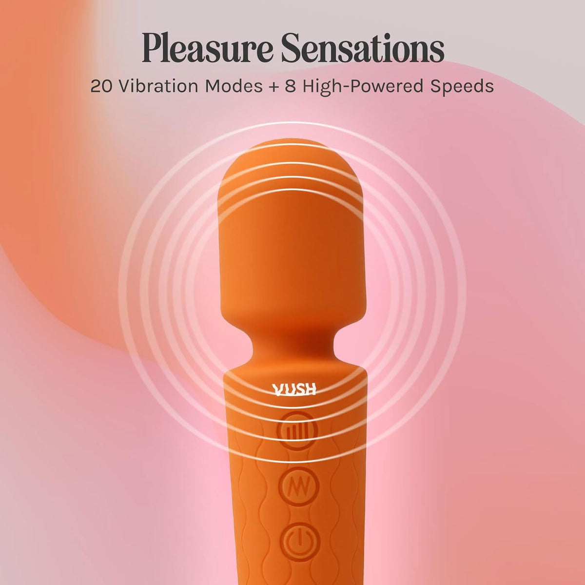 VUSH Essentials Mini Wand Rechargeable Silicone Vibrator