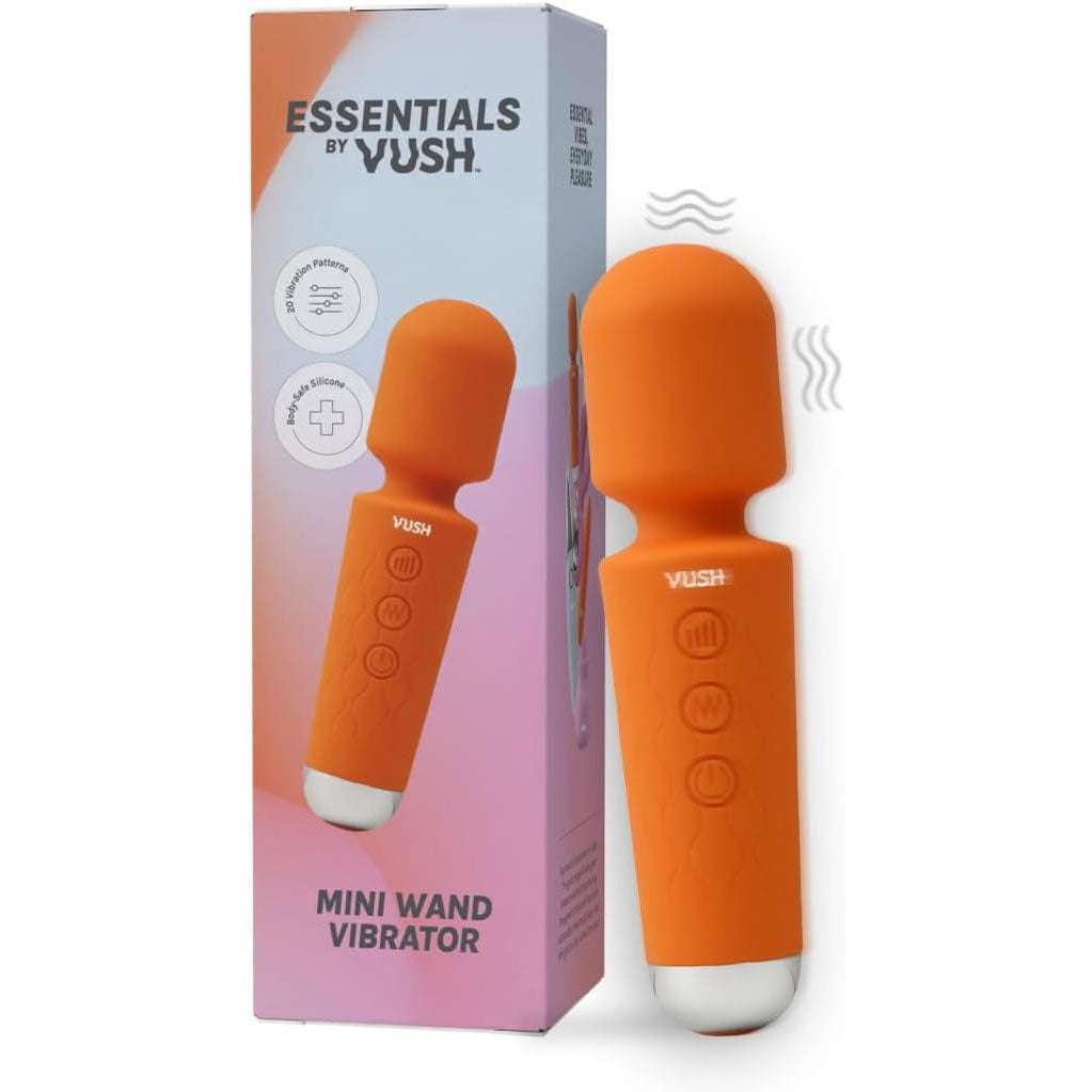 VUSH Essentials Mini Wand Rechargeable Silicone Vibrator