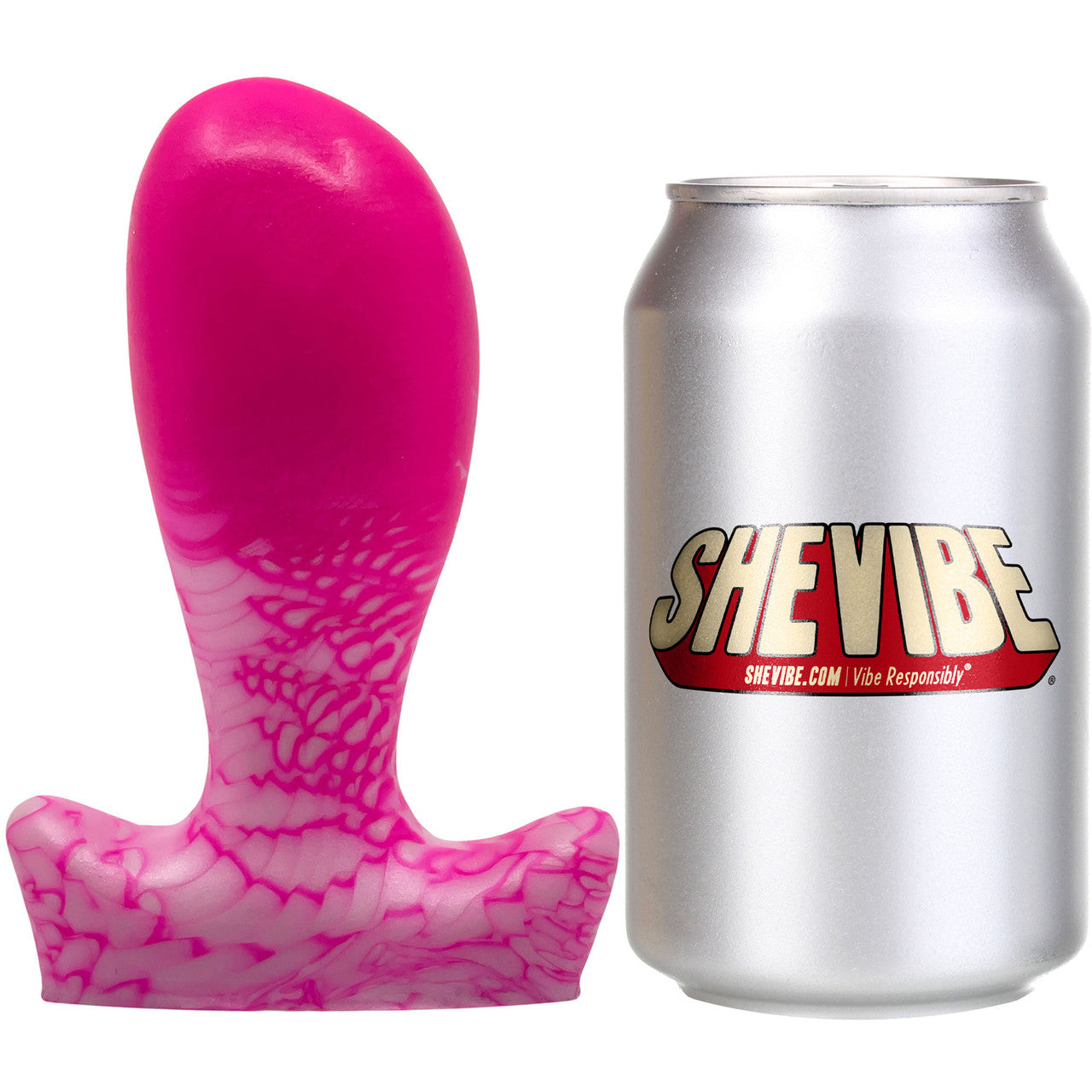 The Festa 5.5" Large Silicone Vaginal Plug By Uberrime - Flamingo