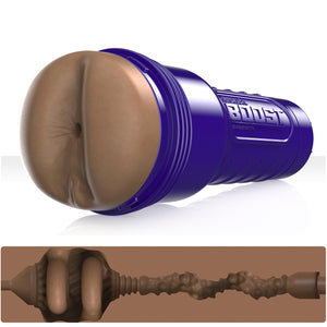 Fleshlight Boost Blast Butt With Vulva Penis Masturbator With Turbo Tech - Caramel