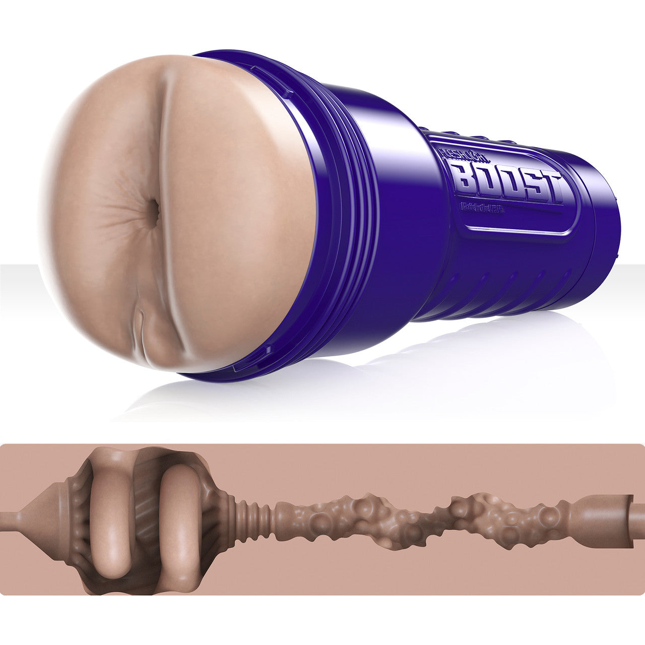 Fleshlight Boost Blast Butt With Vulva Penis Masturbator With Turbo Tech  Vanilla