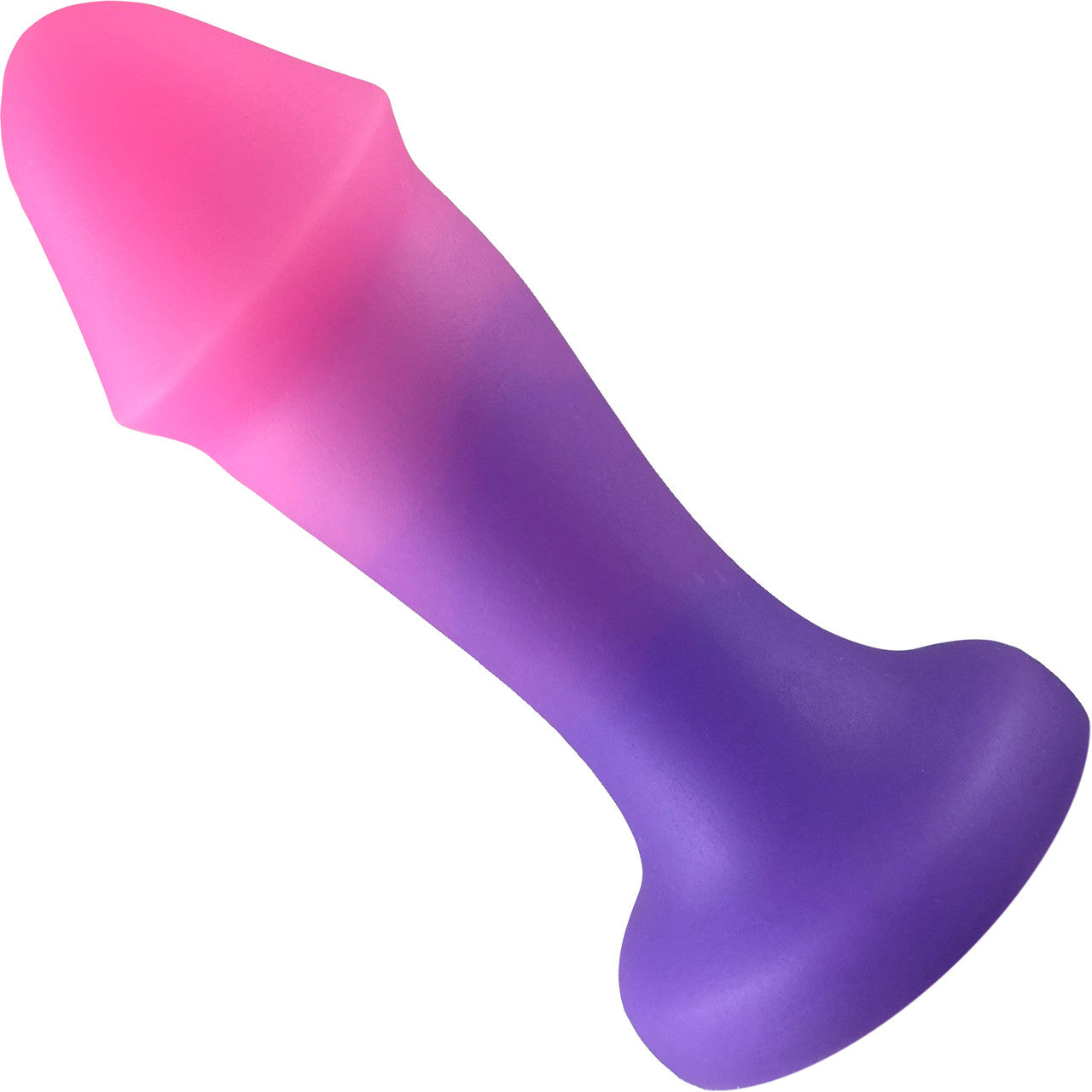 Hole Punch Fluke Silicone Dildo / Butt Plug - Purple Hombre