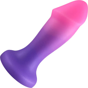 Hole Punch Fluke Silicone Dildo / Butt Plug - Purple Hombre