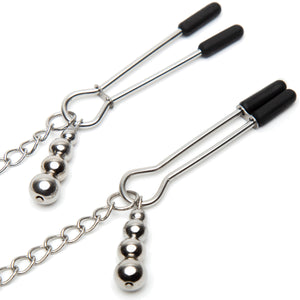 Fifty Shades of Grey Play Nice Satin & Lace Collar and Nipple Clamps