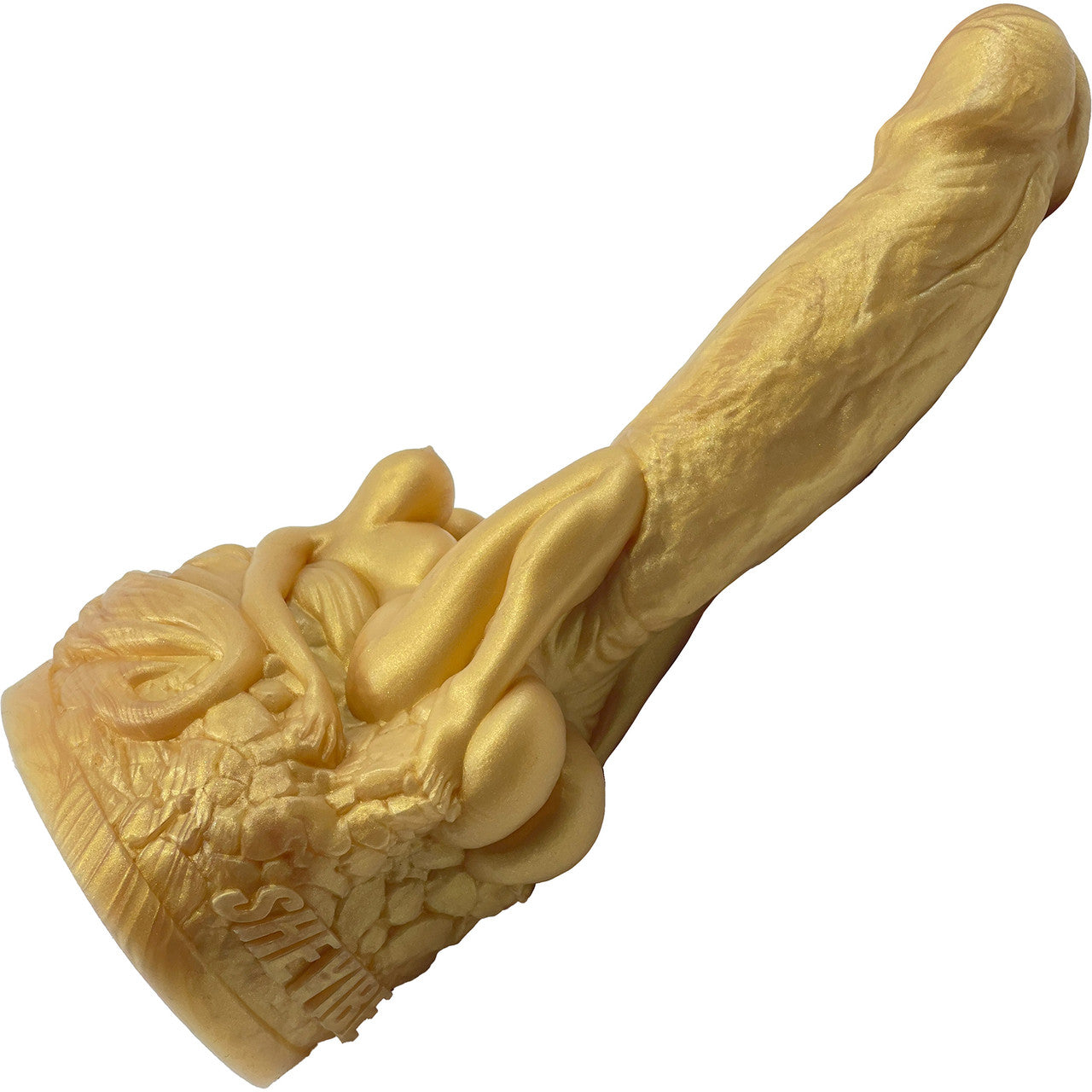 The Siren 9.5" Silicone Fantasy Dildo With Grinder By Uberrime - Goldfinger