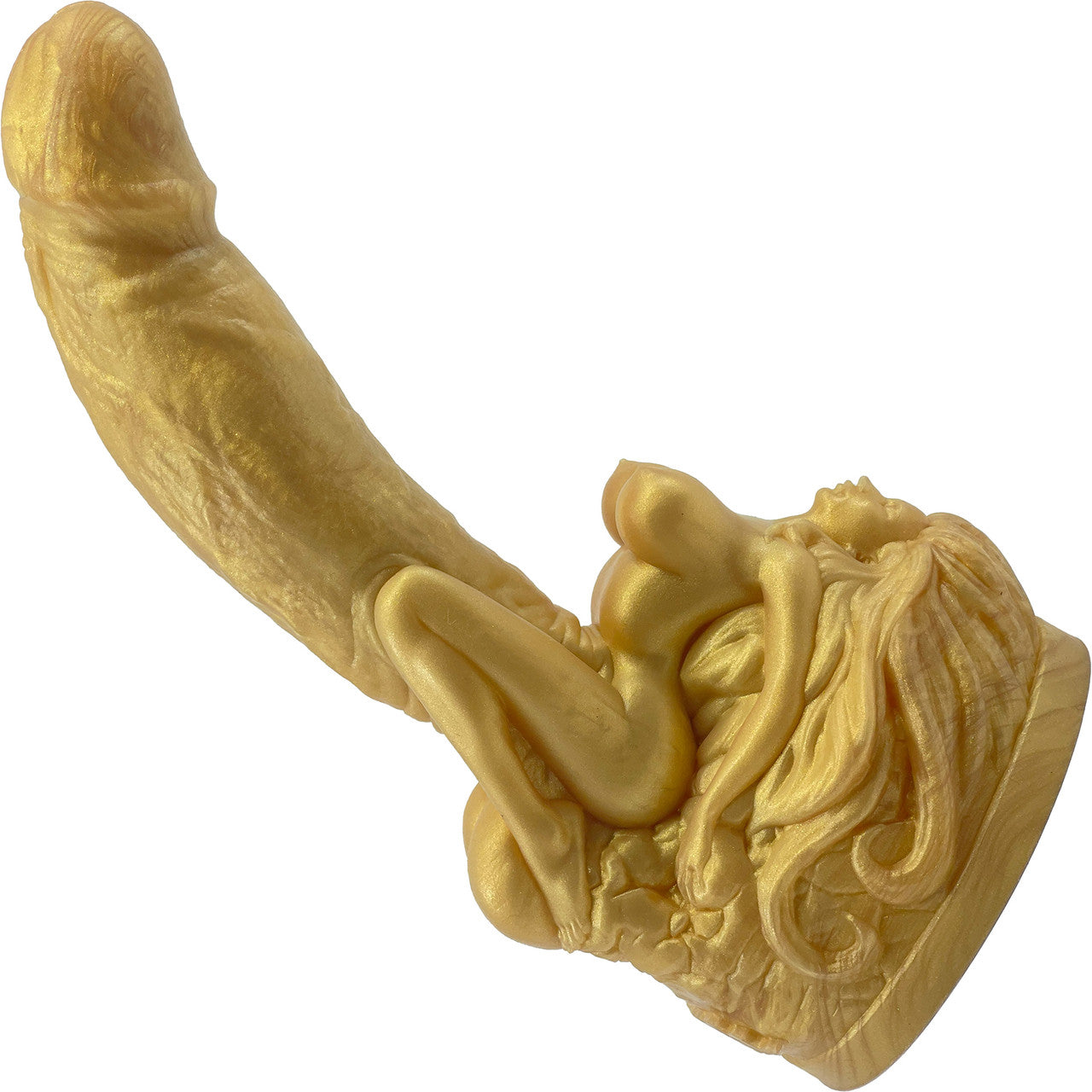 The Siren 9.5" Silicone Fantasy Dildo With Grinder By Uberrime - Goldfinger