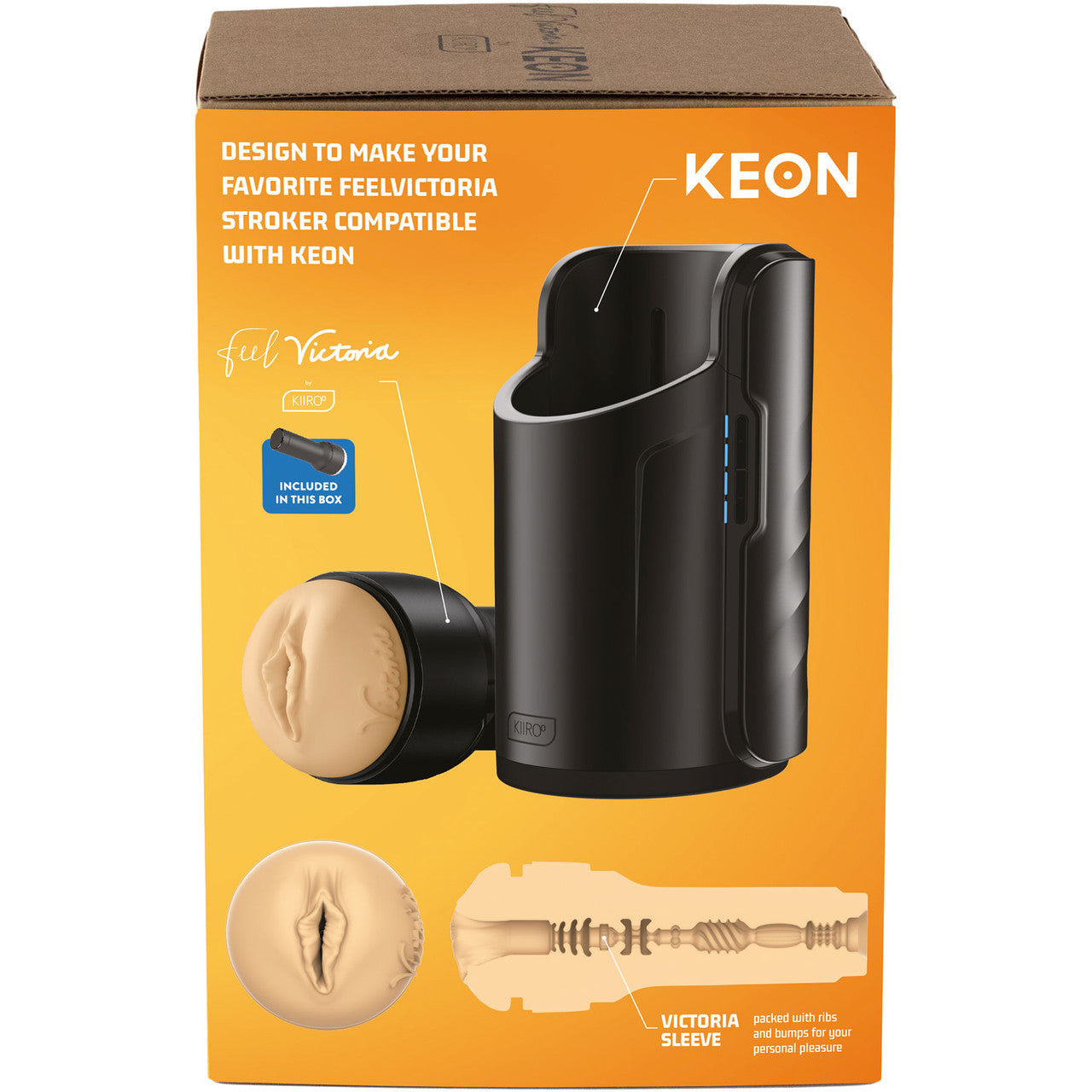 KIIROO KEON Interactive Stroking Device With Feel Victoria Stroker Penis Masturbator