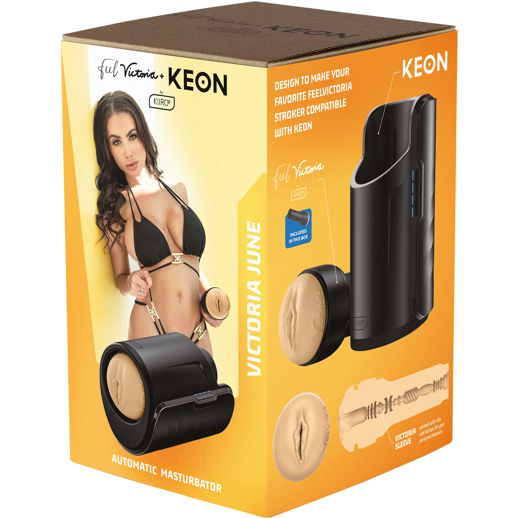 KIIROO KEON Automatic Penis Masturbator With Victoria June Stroker