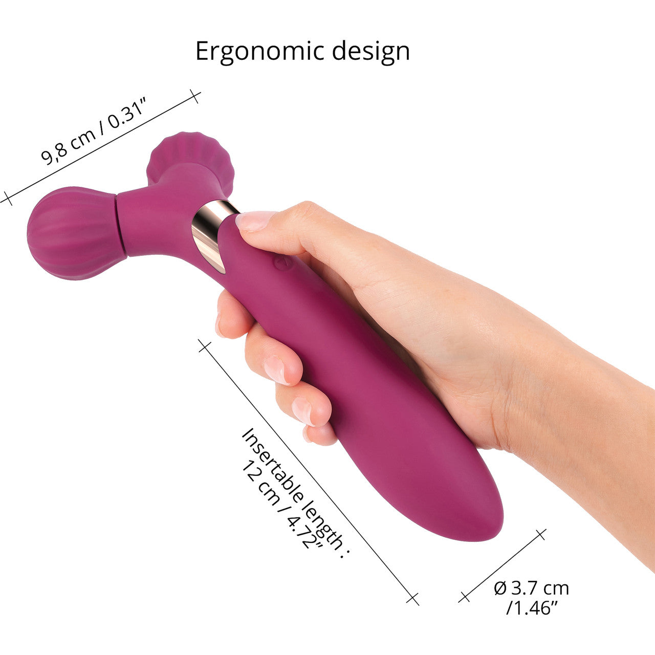 Fireball Rechargeable Silicone Vibrating Rolling Massager By Love To Love - Plum Star