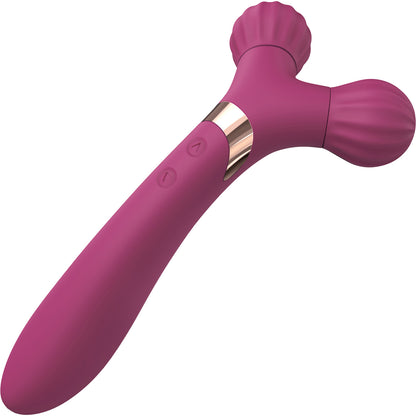 Fireball Rechargeable Silicone Vibrating Rolling Massager By Love To Love - Plum Star