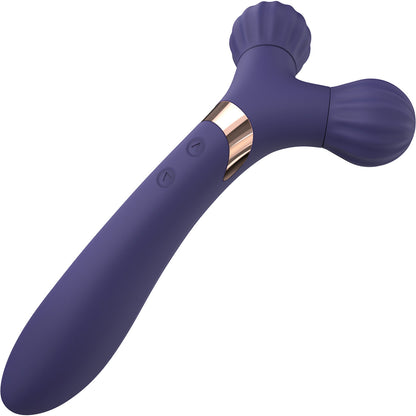 Fireball Rechargeable Silicone Vibrating Rolling Massager By Love To Love - Midnight Indigo