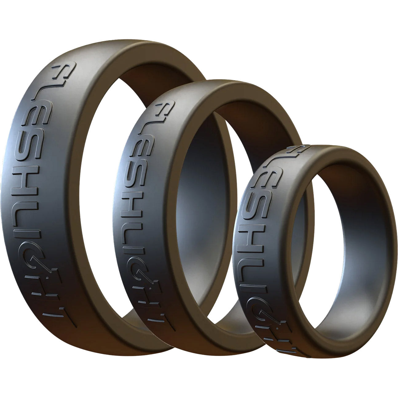 Fleshlight FleshBands Silicone Cock Ring 3 Size Set