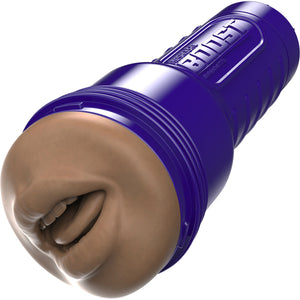 Fleshlight Boost Blow Mouth Penis Masturbator With Turbo Tech - Caramel