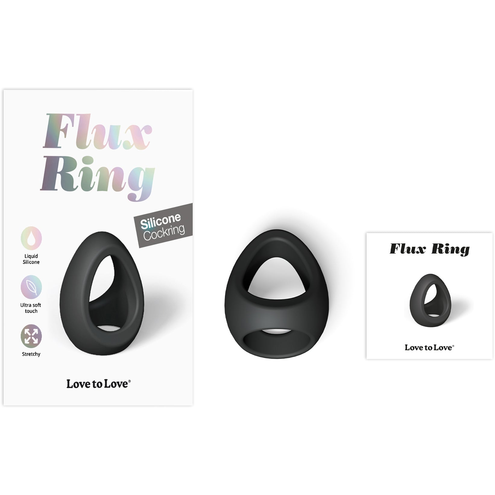 Flux Ring Silicone Cock Ring By Love To Love - Black