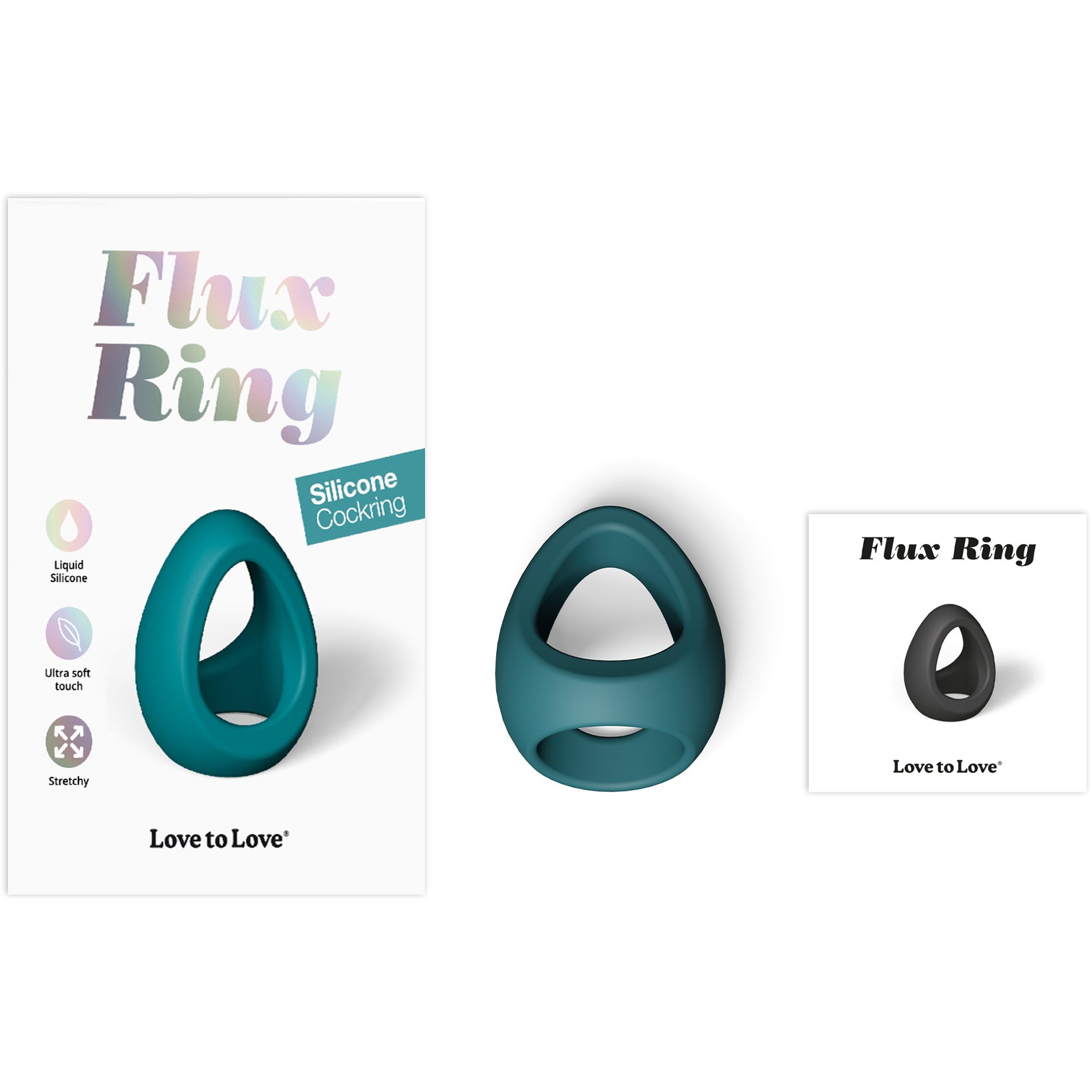 Flux Ring Silicone Cock Ring By Love To Love - Teal