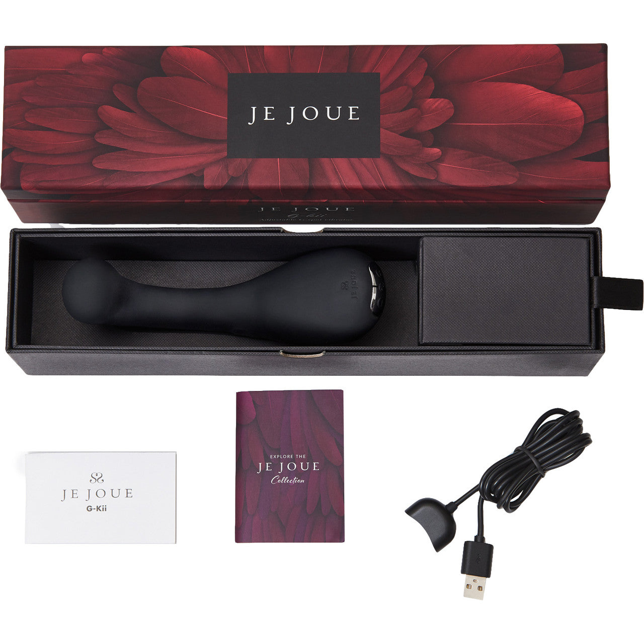 Je Joue G-Kii Waterproof Rechargeable Silicone Dual Stimulation Vibrator - Black