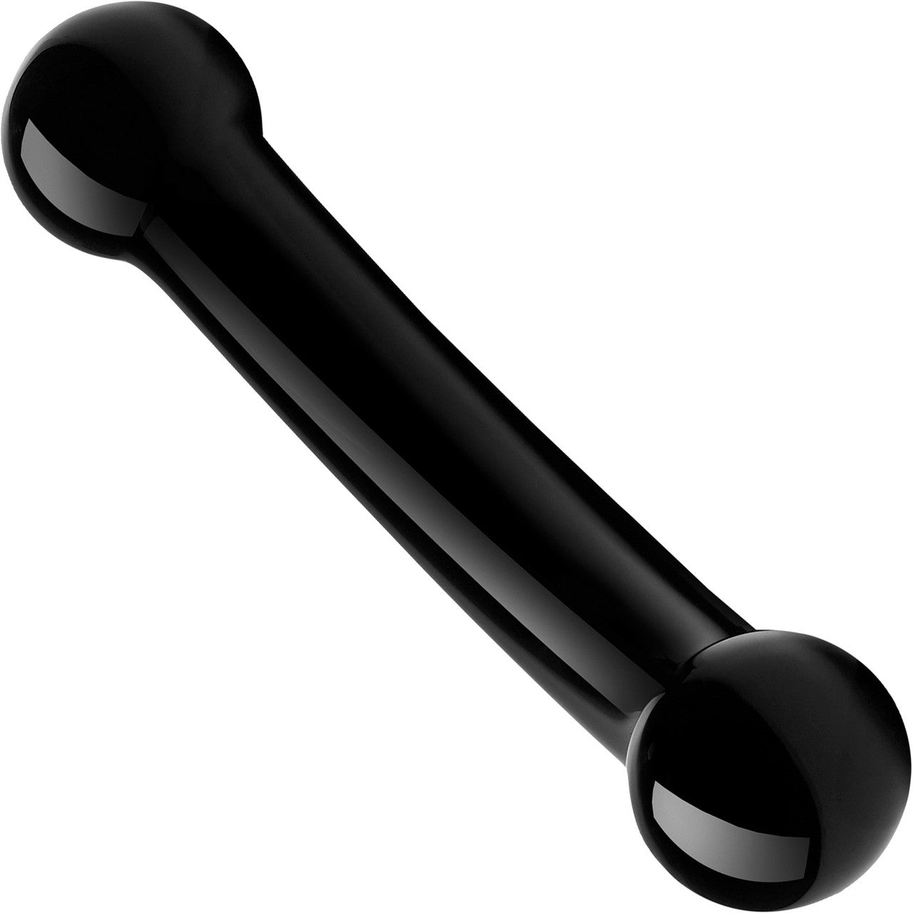 Gläs Double Bull Black Glass Dildo