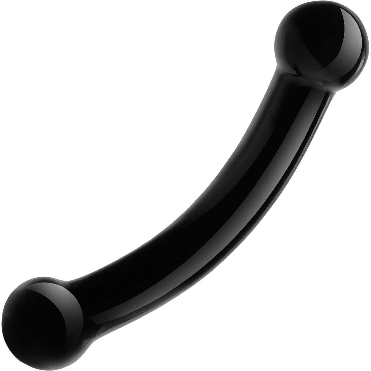 Gläs Double Bull Black Glass Dildo