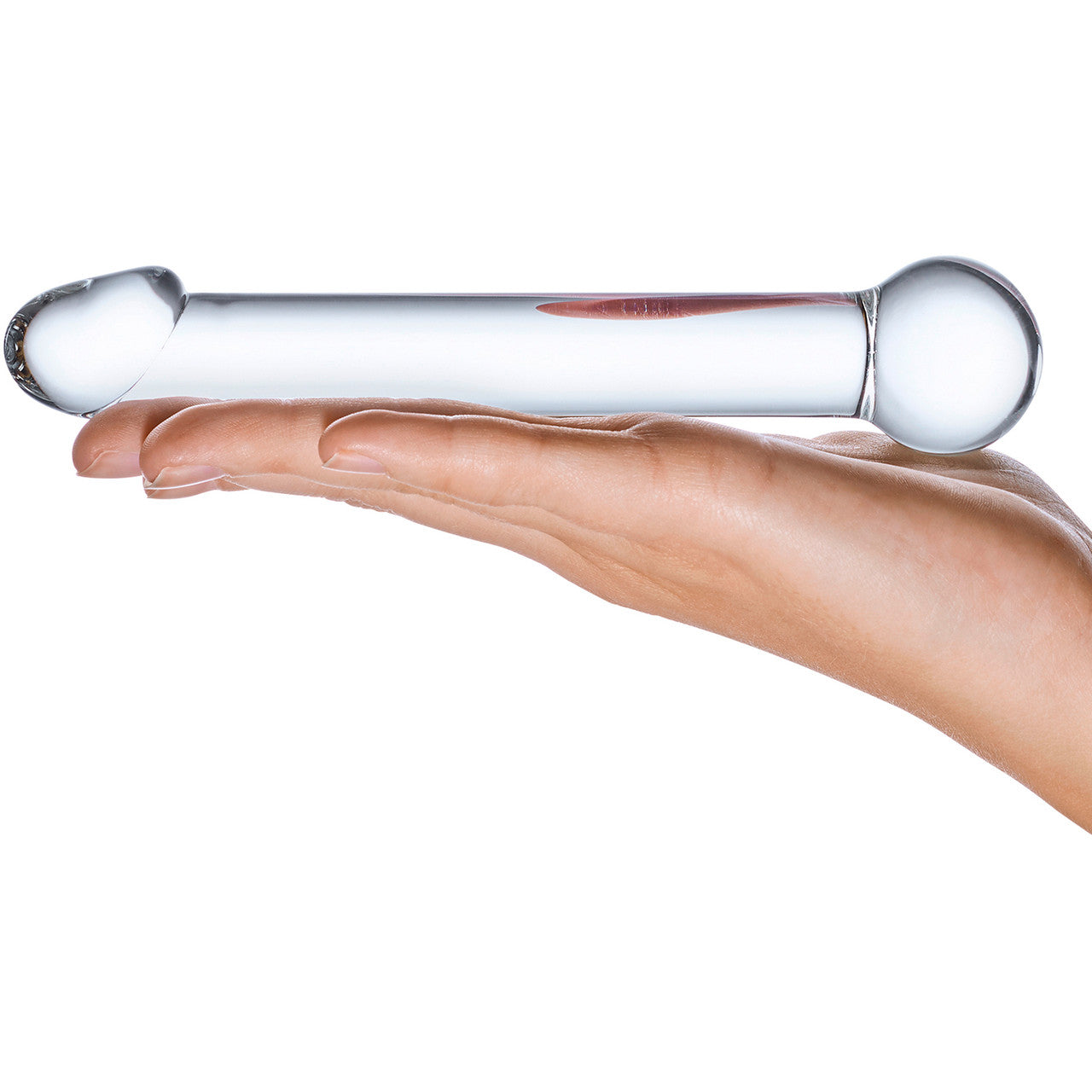 Gläs Realistic Head Glass Dildo - Clear