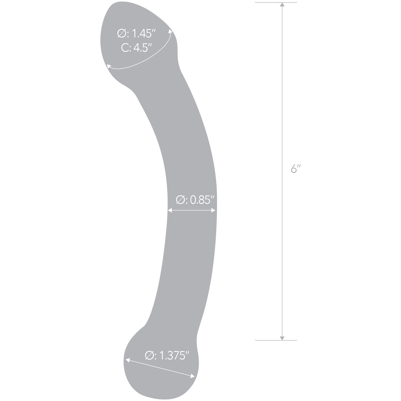 Gläs Curved Glass G-Spot Stimulator - Clear