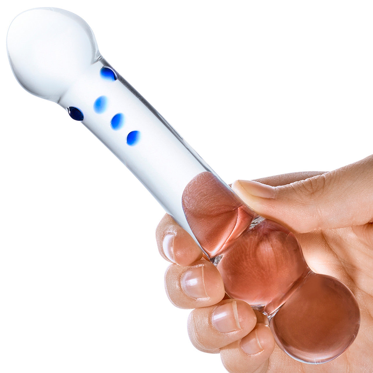 Gläs Curved G-spot Glass Dildo - Clear