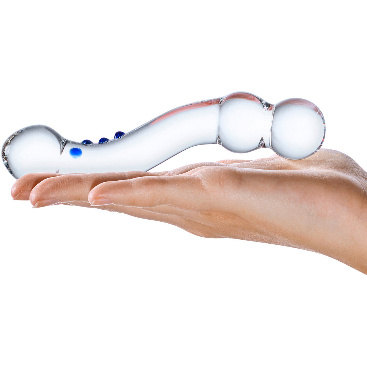 Gläs Curved G-spot Glass Dildo - Clear