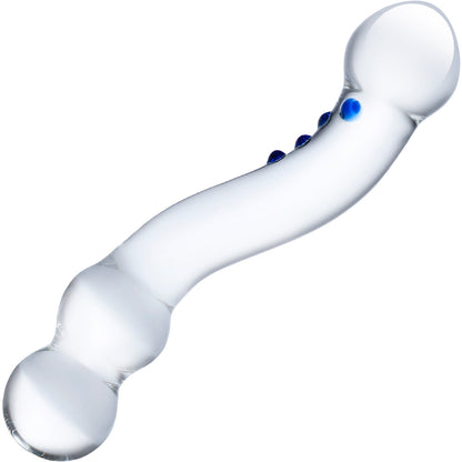 Gläs Curved G-spot Glass Dildo - Clear