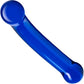 Gläs Curved Glass G-Spot Dildo - Blue