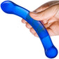 Gläs Curved Glass G-Spot Dildo - Blue