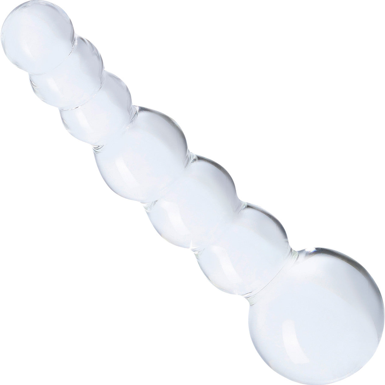 Gläs Curved Beaded Glass Dildo - Clear