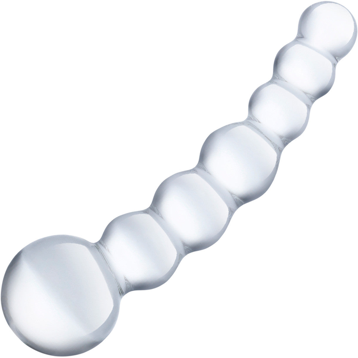 Gläs Curved Beaded Glass Dildo - Clear