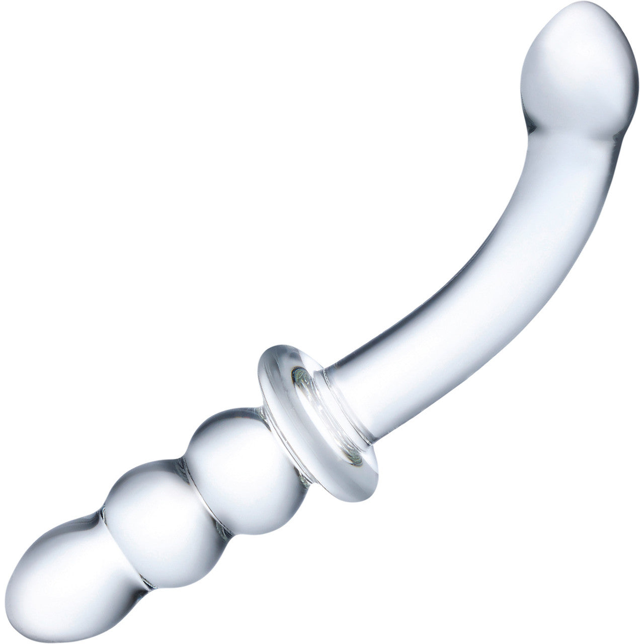 Gläs Ribbed G-Spot Glass Dildo - Clear