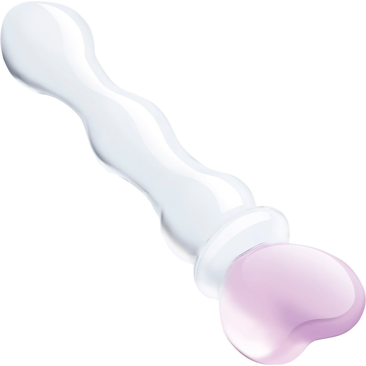 Gläs Sweetheart Glass Dildo - Clear & Pink