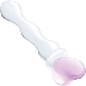 Gläs Sweetheart Glass Dildo - Clear & Pink