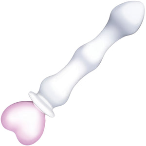 Gläs Sweetheart Glass Dildo - Clear & Pink