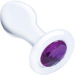 Gläs Bling Bling Glass Butt Plug - Purple