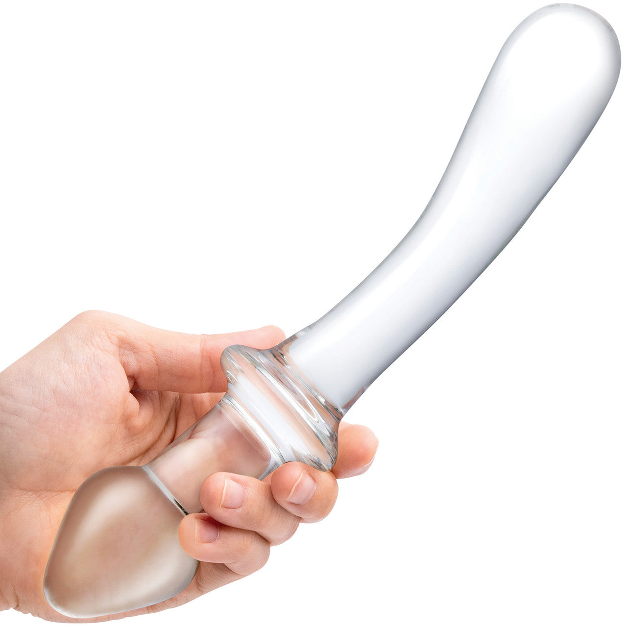 Gläs 9" Classic Curved Dual-Ended Glass Dildo - Clear